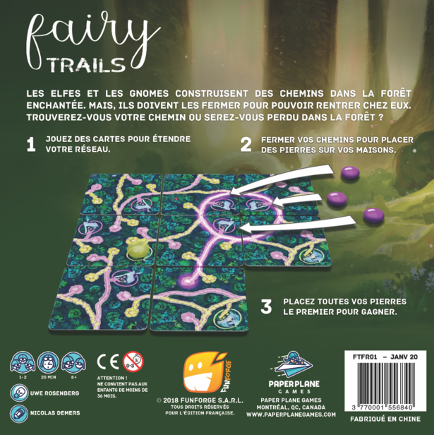 Jeudice - Paperplanes Games - Funforge - Fairy Trails