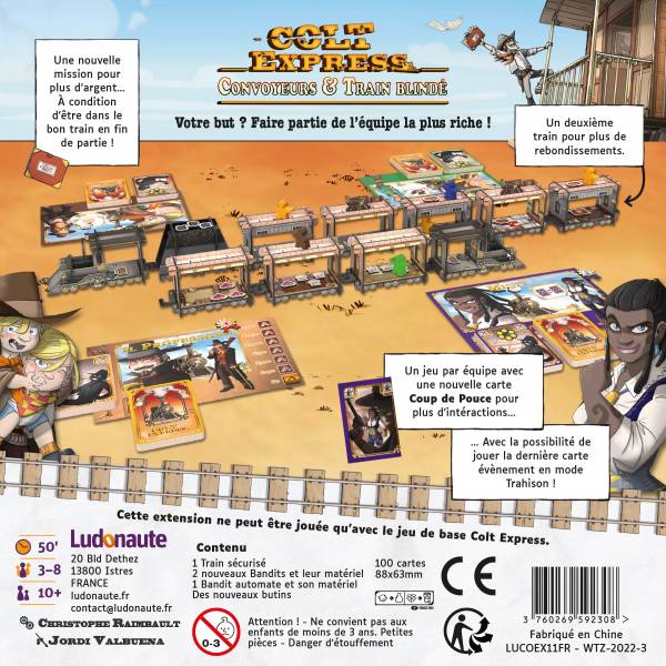 Jeudice - Ludonaute - Colt Express - Extension - Convoyeurs & Train Blindé