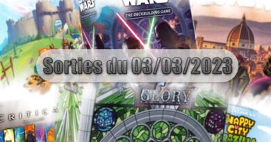 Les Sorties des Jeux de Société du 03 Mars 2023