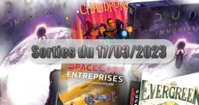 Les Sorties des Jeux de Société du 17 Mars 2023