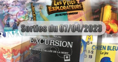 Les Sorties des Jeux de Société du 07 Avril 2023