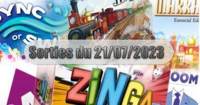 Les Sorties des Jeux de Société du 21 Juillet 2023