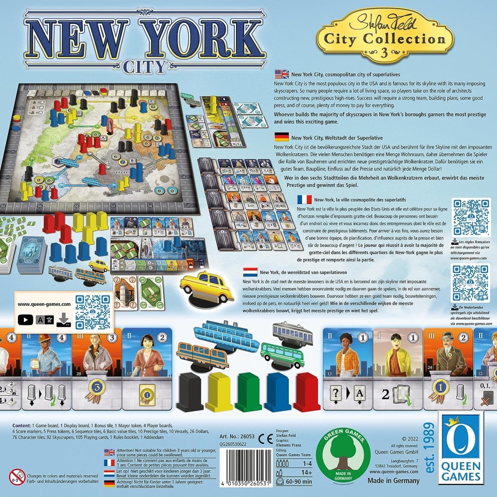 Jeudice - Queen Games - Atalia - New York City - City Collection 3 - Jeu de Société