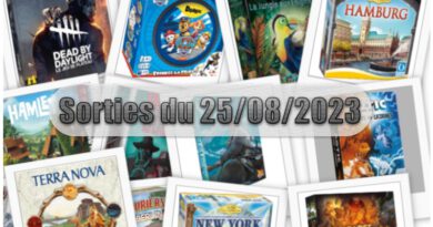 Les Sorties des Jeux de Société du 25 Août 2023