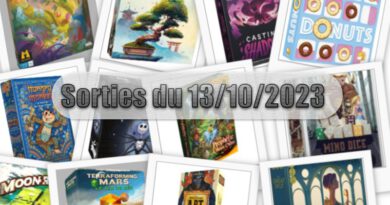 Les Sorties des Jeux de Société du 13 Octobre 2023