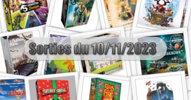 Les Sorties des Jeux de Société du 10 novembre 2023