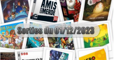 Les Sorties des Jeux de Société du 01 décembre 2023