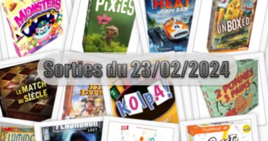 Les Sorties des Jeux de Société du 23 Février 2024