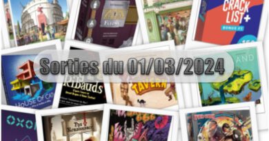 Les Sorties des Jeux de Société du 01 Mars 2024