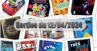 Les Sorties des Jeux de Société du 12 Avril 2024