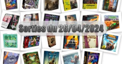 Les Sorties des Jeux de Société du 26 Avril 2024