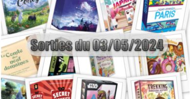 Les Sorties des Jeux de Société du 03 Mai 2024