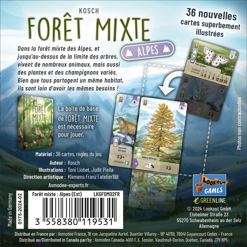 Jeudice - Lookout Games - Forêt Mixte - Extension - Alpes - Jeu de Société