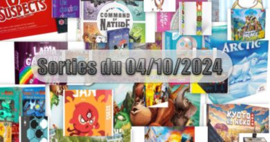 Les Sorties des Jeux de Société du 04 Octobre 2024