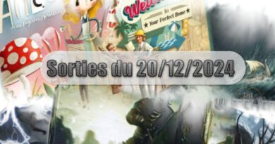 Les Sorties des Jeux de Société du 20 Décembre 2024