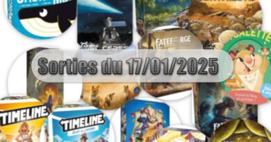 Les Sorties des Jeux de Société du 17 Janvier 2025